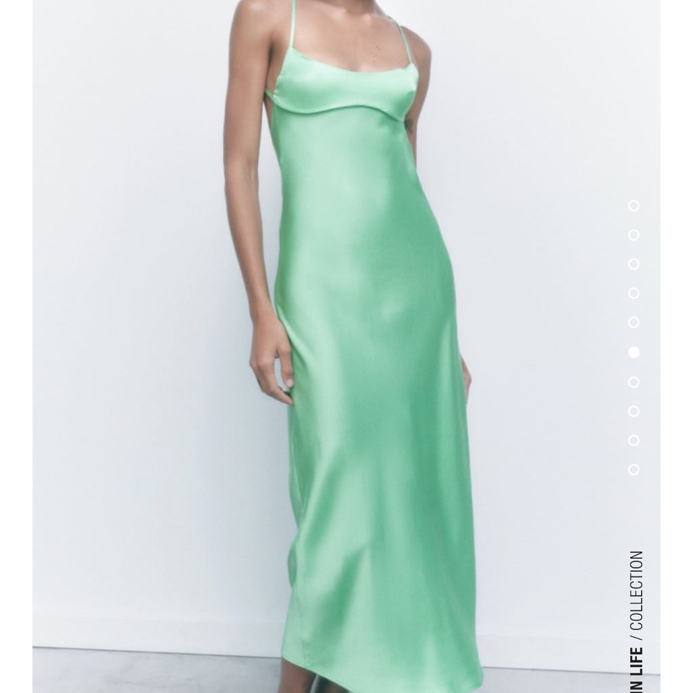 Zara green midi dress💚